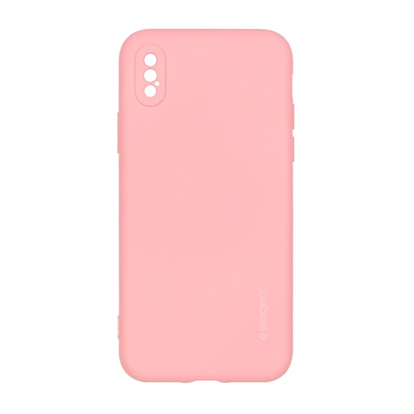قاب سیلیکونی Spigen محافظ لنزدار Apple iPhone X / iPhone XS - صورتی