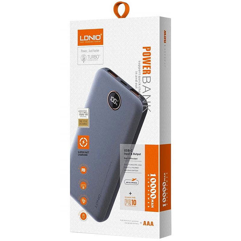 پاور بانک فست شارژ الدینیو PQ10 QC3.0 PD 22.5W ظرفیت 10000 میلی آمپر ساعت