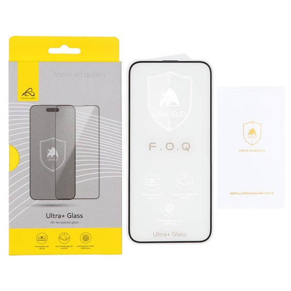 محافظ صفحه نمایش شیشه ای اورجینال Ultra Glass Ushield مدل Apple iPhone 15 Pro Max (پک دار)