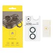 محافظ لنز رینگی اورجینال Ultra Camera Lens شابلون دار Apple iPhone 16 / iPhone 16 Plus - آبی روشن (پک دار)
