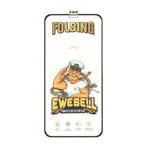 محافظ صفحه نمایش شیشه ای Full Cover Ewesell Anti Static Folding مدل Apple iPhone 11 Pro Max / iPhone X Max / iPhone Xs Max