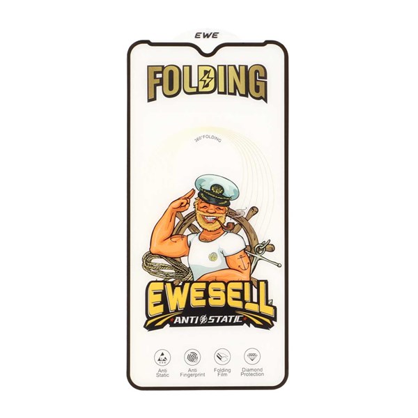 محافظ صفحه نمایش شیشه ای Full Cover Ewesell Anti Static Folding مدل Samsung Galaxy A10 / A10s / M10 / M20 / M01s