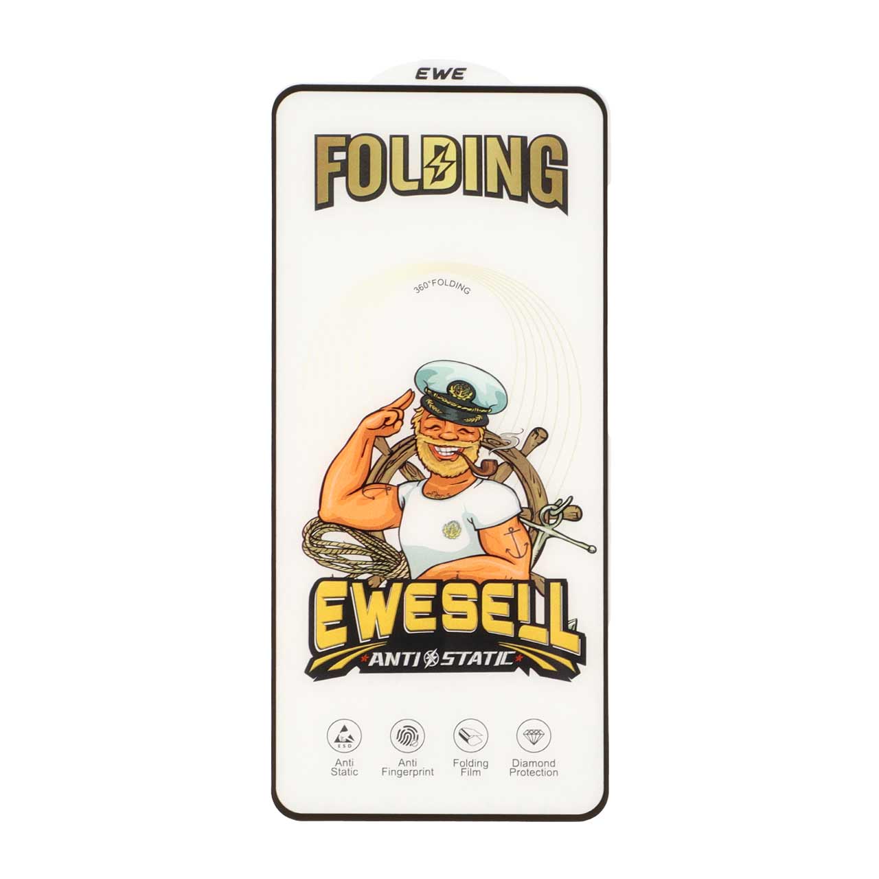 محافظ صفحه نمایش شیشه ای Full Cover Ewesell Anti Static Folding مدل Samsung Galaxy A51 / A52 / A53 / M31s / S20 fe