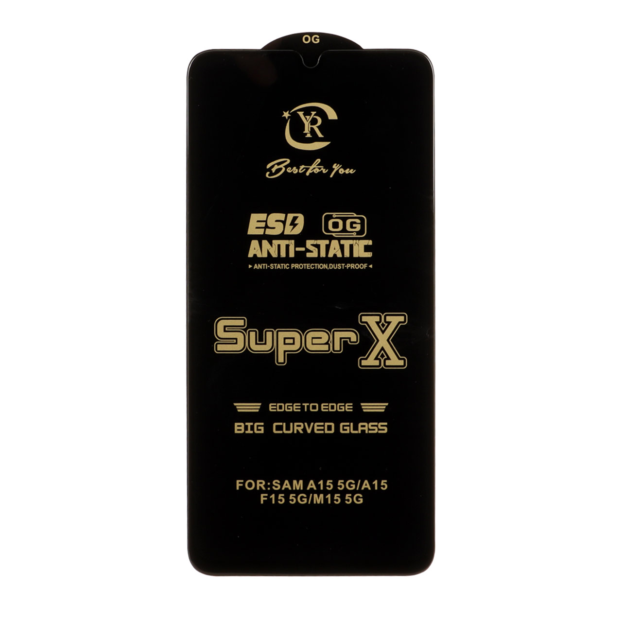 محافظ صفحه نمایش آنتی استاتیک Full Cover Super X مدل Samsung Galaxy A15 / A25 / A24 / M34 / F34 - مشکی (بدون پک)