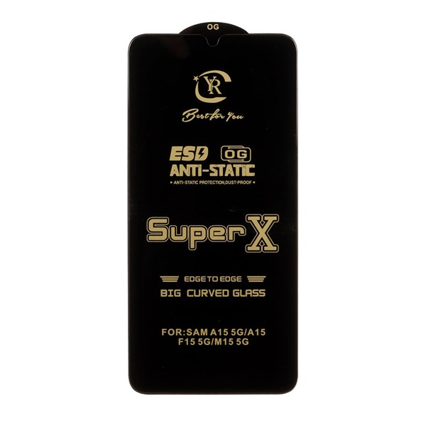 محافظ صفحه نمایش آنتی استاتیک Full Cover Super X مدل Samsung Galaxy A15 / A25 / A24 / M34 / F34 - مشکی (بدون پک)