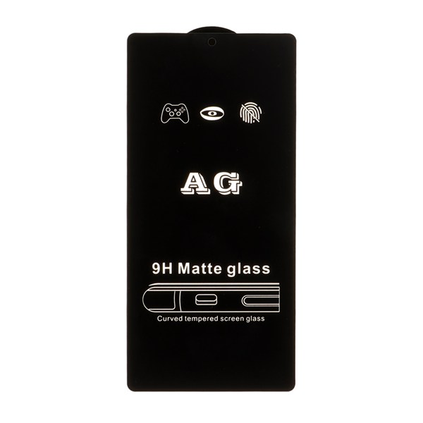 محافظ صفحه نمایش شیشه ای مات Full Cover AG مدل Samsung Galaxy S25 Ultra (بدون پک) - مشکی