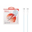 کابل شارژ فست Hatron Type-C To Type-C مدل HC610HB 100W - آبی