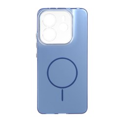 قاب SO COOL طرح مگ سیف محافظ لنز شفاف Xiaomi Redmi Note 14 4G - آبی