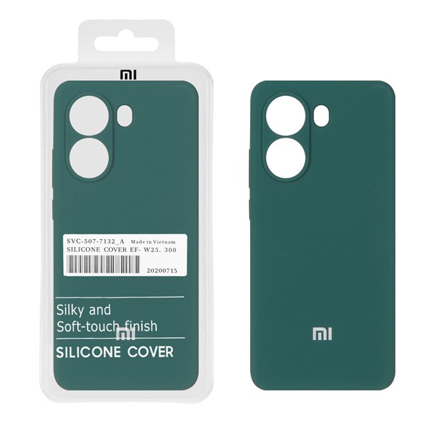 قاب سیلیکونی پاک کنی اورجینال درجه یک Xiaomi Poco X7 Pro - سبز (پک دار)