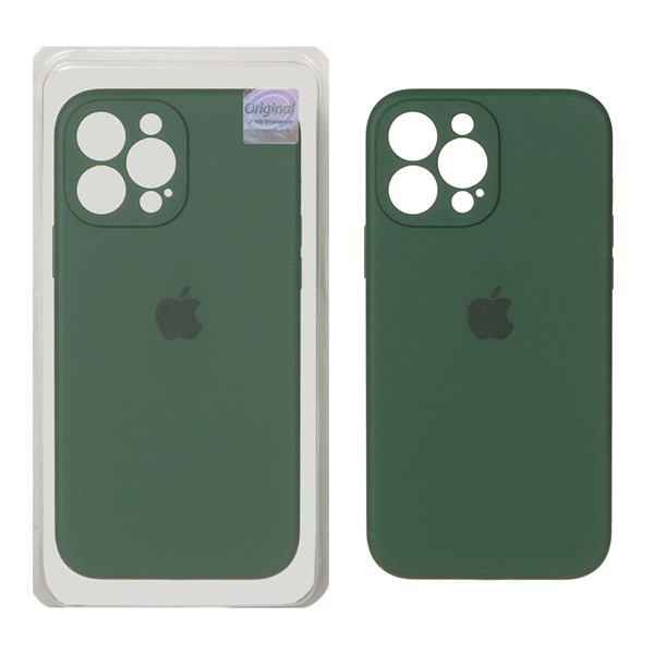 قاب سیلیکونی پاک کنی اورجینال Master Quality مدل Apple iPhone 13 Pro Max - سبز تیره (پک دار)