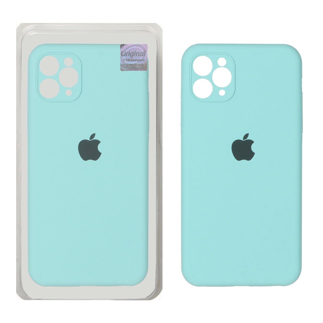 قاب سیلیکونی پاک کنی اورجینال Master Quality مدل Apple iPhone 11 Pro Max - سبزآبی (پک دار)