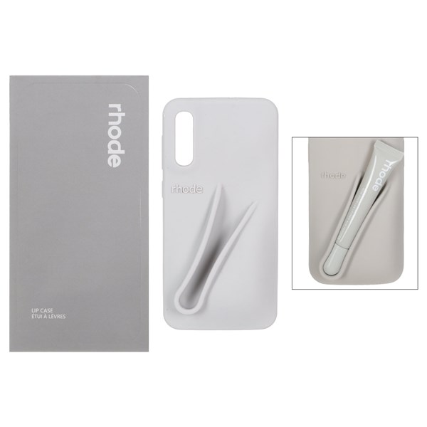 قاب سیلیکونی پاک کنی اورجینال rhode با ست لیپ گلاس Samsung Galaxy A50 / A50s / A30s - طوسی (پک دار)