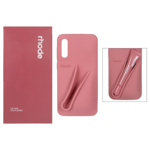 قاب سیلیکونی پاک کنی اورجینال rhode با ست لیپ گلاس Samsung Galaxy A50 / A50s / A30s - کالباسی (پک دار)