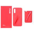 قاب سیلیکونی پاک کنی اورجینال rhode با ست لیپ گلاس Samsung Galaxy A50 / A50s / A30s - قرمز (پک دار)