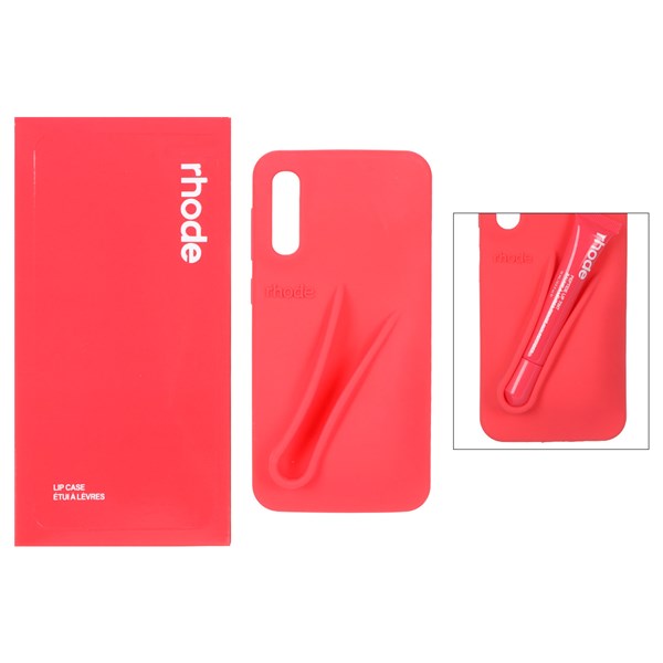 قاب سیلیکونی پاک کنی اورجینال rhode با ست لیپ گلاس Samsung Galaxy A50 / A50s / A30s - قرمز (پک دار)