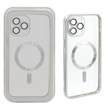 قاب اورجینال الکترواستاتیک Magsafe لنز گلس دار Apple iPhone 12 Pro Max - نقره ای (پک دار)