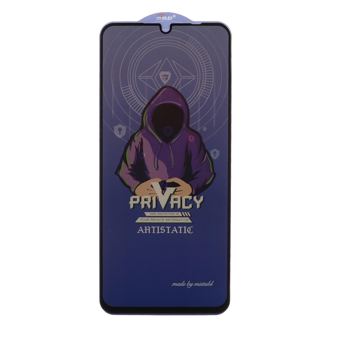محافظ صفحه نمایش شیشه ای Full Cover Mietubl Anti Static Privacy مدل Samsung Galaxy A51 / A52 / A53 / M31s / S20 fe