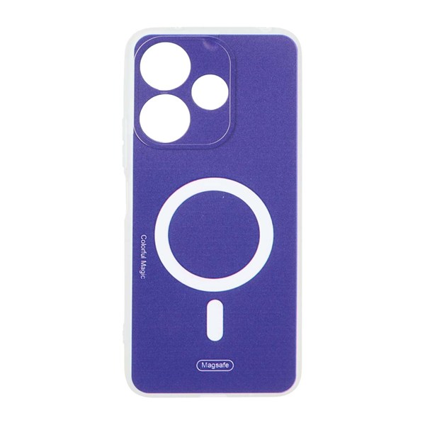 قاب Colorful Magic طرح مگ سیف محافظ لنزدار Xiaomi Redmi 13X / Redmi 13 4G / Poco M6 4G - آبی کاربنی
