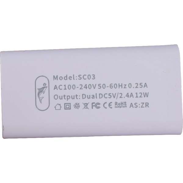 شارژر دیواری 12 وات اسکای دلفین SC03T 2.4A + کابل تایپ سی