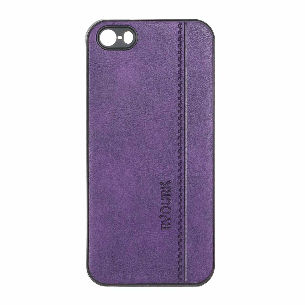 قاب طرح چرم RYOURK مدل Apple iPhone 5 / iPhone 5S - بنفش