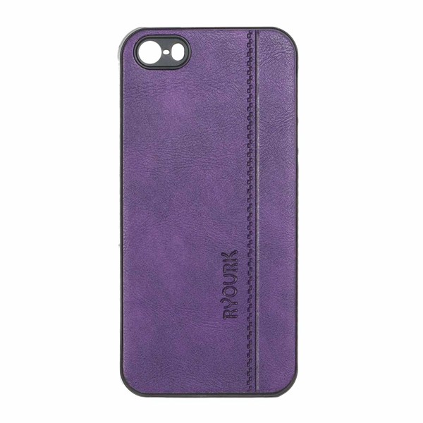 قاب طرح چرم RYOURK مدل Apple iPhone 5 / iPhone 5S - بنفش
