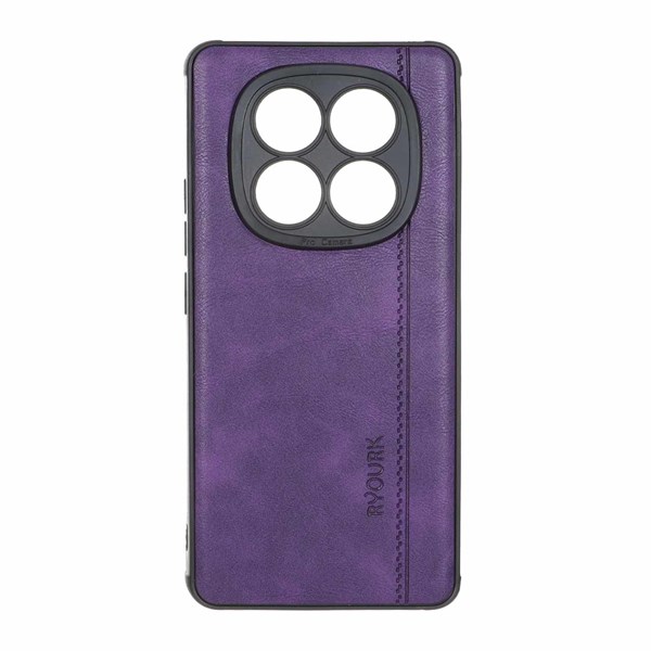 قاب طرح چرم RYOURK مدل Xiaomi Redmi Note 14 Pro 4G - بنفش