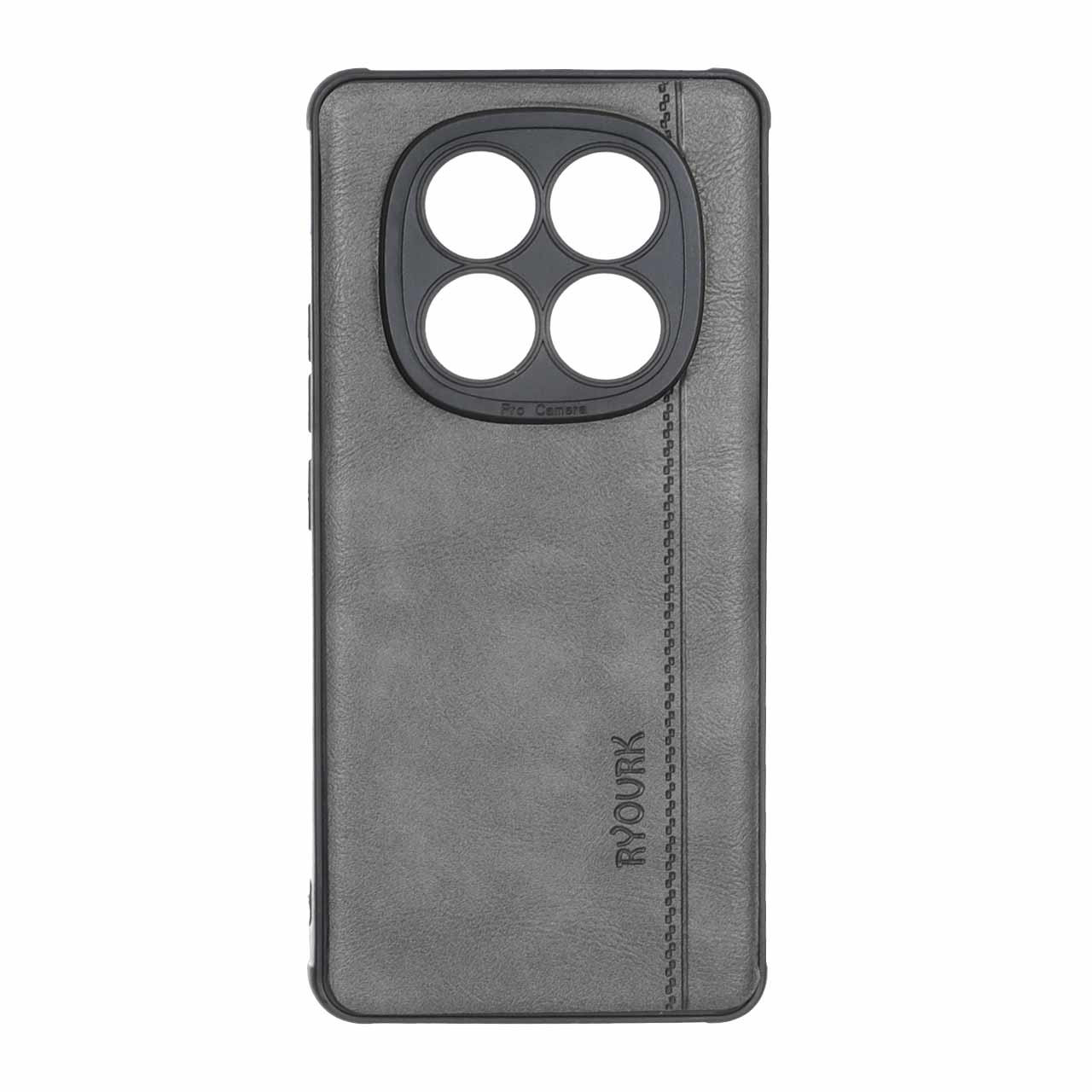 قاب طرح چرم RYOURK مدل Xiaomi Redmi Note 14 Pro 4G - خاکستری