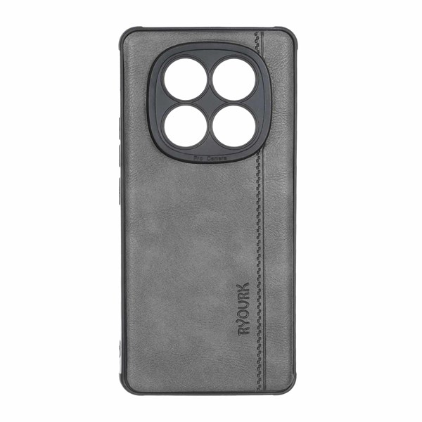 قاب طرح چرم RYOURK مدل Xiaomi Redmi Note 14 Pro 4G - خاکستری