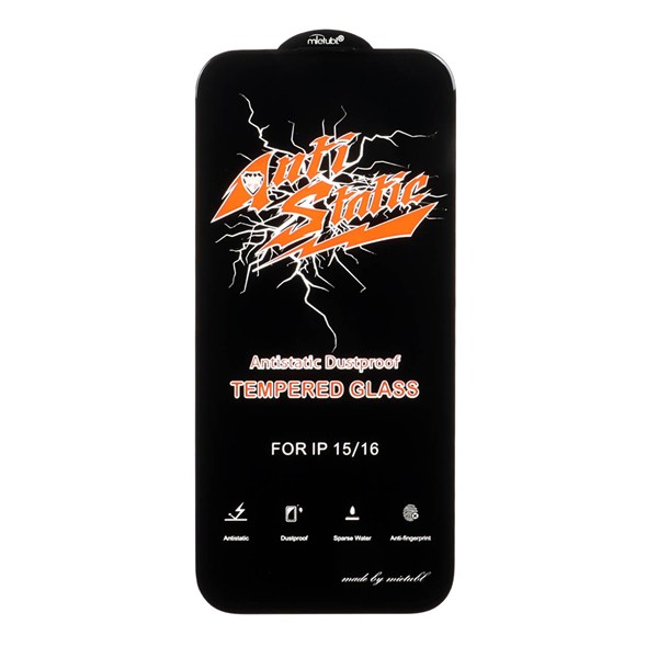 محافظ صفحه نمایش شیشه ای Full Cover Anti Static Mietubl مدل NTC ORG - Apple iPhone 16 / iPhone 15 / iPhone 14 Pro