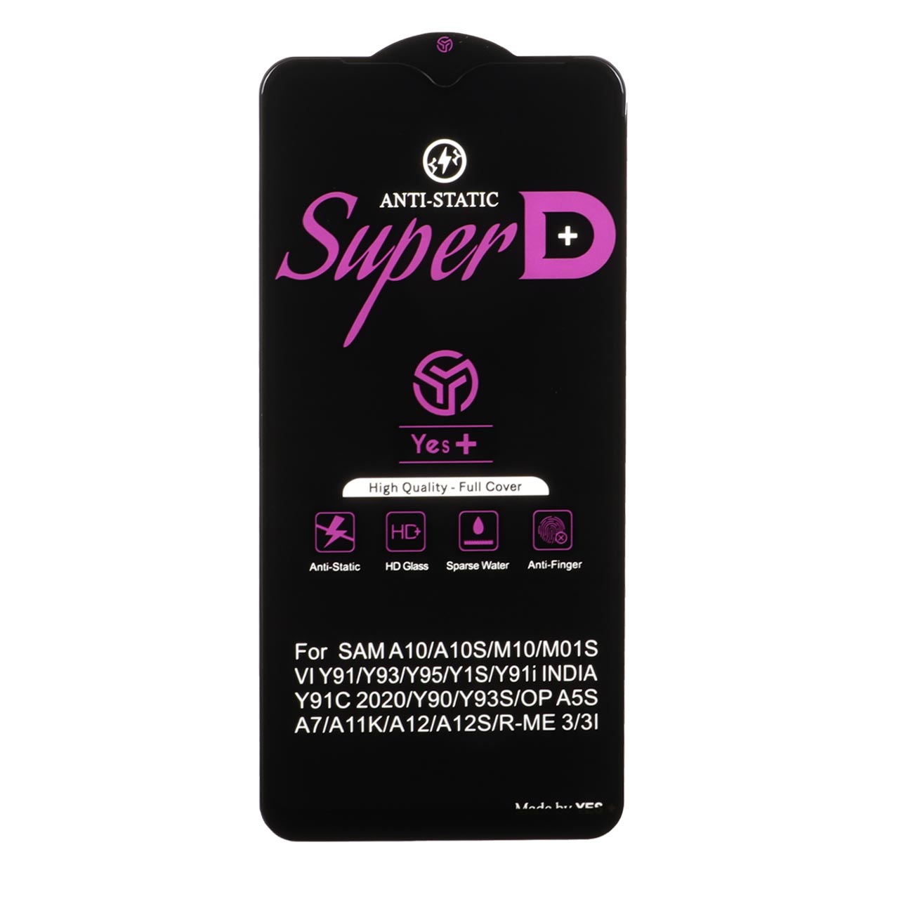 محافظ صفحه نمایش شیشه ای Super D Anti Static Yes Plus مدل Samsung Galaxy A10 / A10s / M10 / M20 / M01s