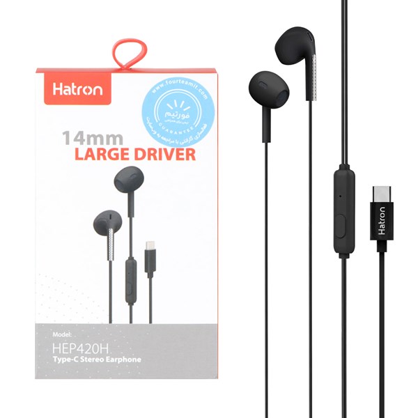 هندزفری باسیم Hatron Type-C مدل HEP420H - مشکی