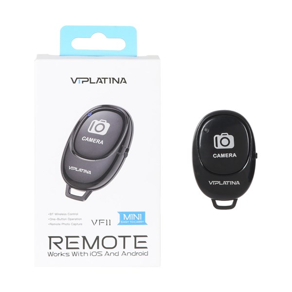 ریموت کنترل VIPLATINA مدل VF11 مناسب برای گوشی موبایل و تبلت - مشکی (گارانتی 18 ماه تعویض نیکان همراه)