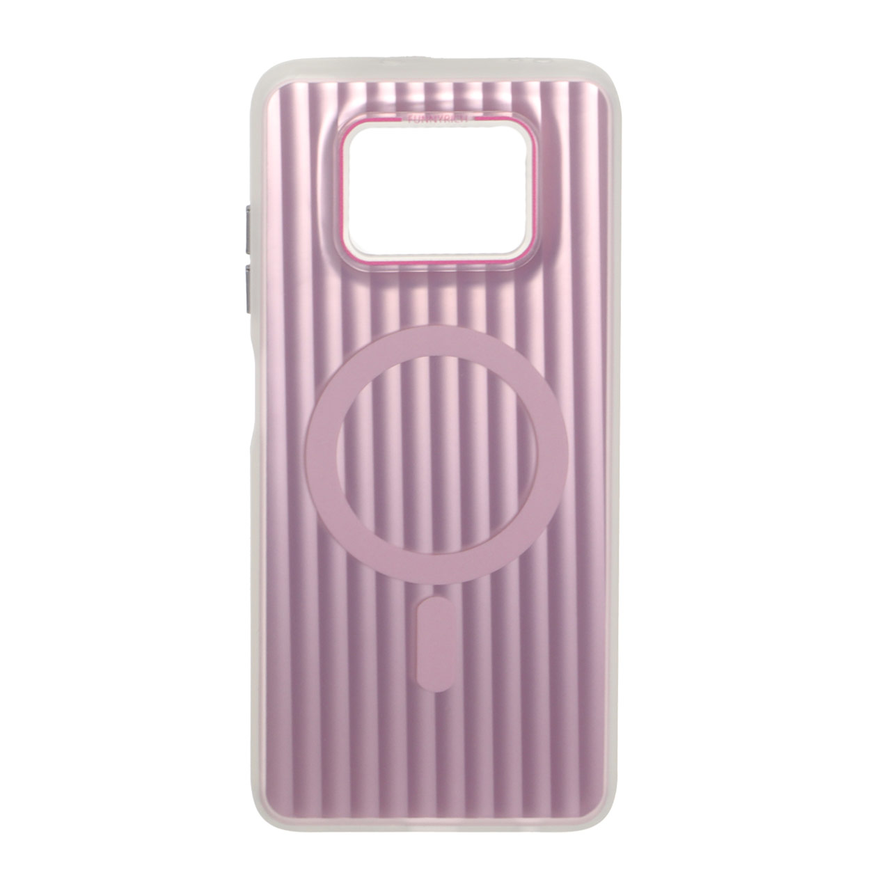 قاب کرکره ای Funnyrich طرح مگ سیف دور مات Xiaomi Poco X3 / Poco X3 Pro / Poco X3 NFC - صورتی