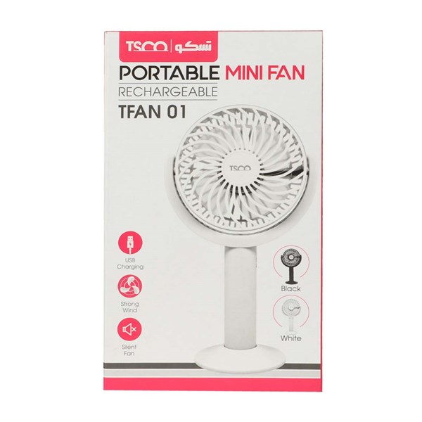 مینی پنکه شارژی TSCO مدل Tfan 01- سفید