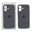 قاب سیلیکونی پاک کنی محافظ لنزدار اورجینال Apple iPhone 16 - خاکستری (پک دار) - NTC