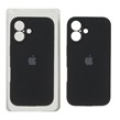 قاب سیلیکونی پاک کنی محافظ لنزدار اورجینال Apple iPhone 16 - مشکی (پک دار) - NTC