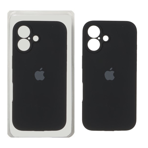 قاب سیلیکونی پاک کنی محافظ لنزدار اورجینال Apple iPhone 16 - مشکی (پک دار) - NTC