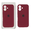 قاب سیلیکونی پاک کنی محافظ لنزدار اورجینال Apple iPhone 16 - زرشکی (پک دار) - NTC