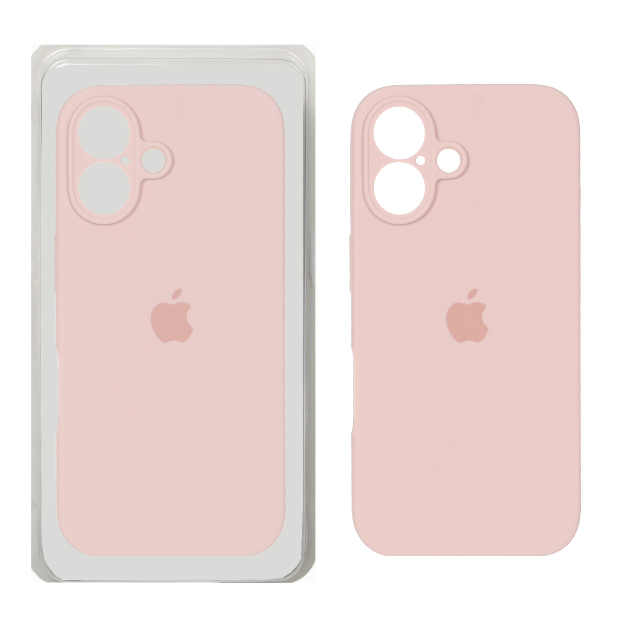 قاب سیلیکونی پاک کنی محافظ لنزدار اورجینال Apple iPhone 16 - صورتی چرک (پک دار) - NTC