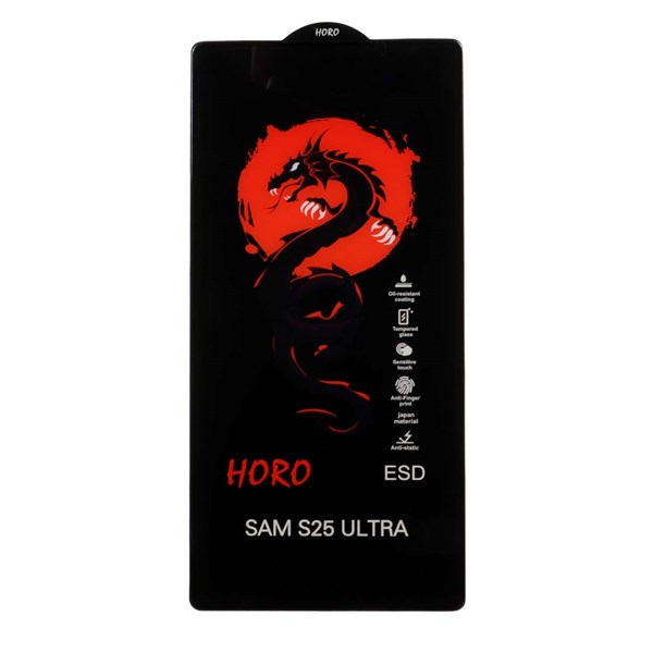 محافظ صفحه نمایش شیشه ای Full Cover ESD Horo مدل Samsung Galaxy S25 Ultra
