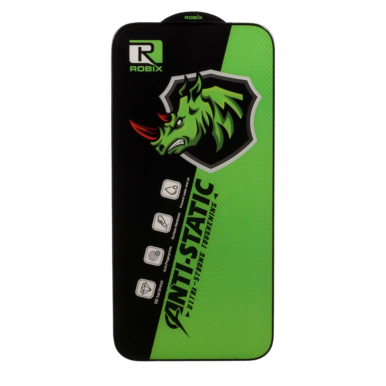 محافظ صفحه نمایش شیشه ای Full Cover Robix Anti Static ESD مدل Apple iPhone 17 Pro Max