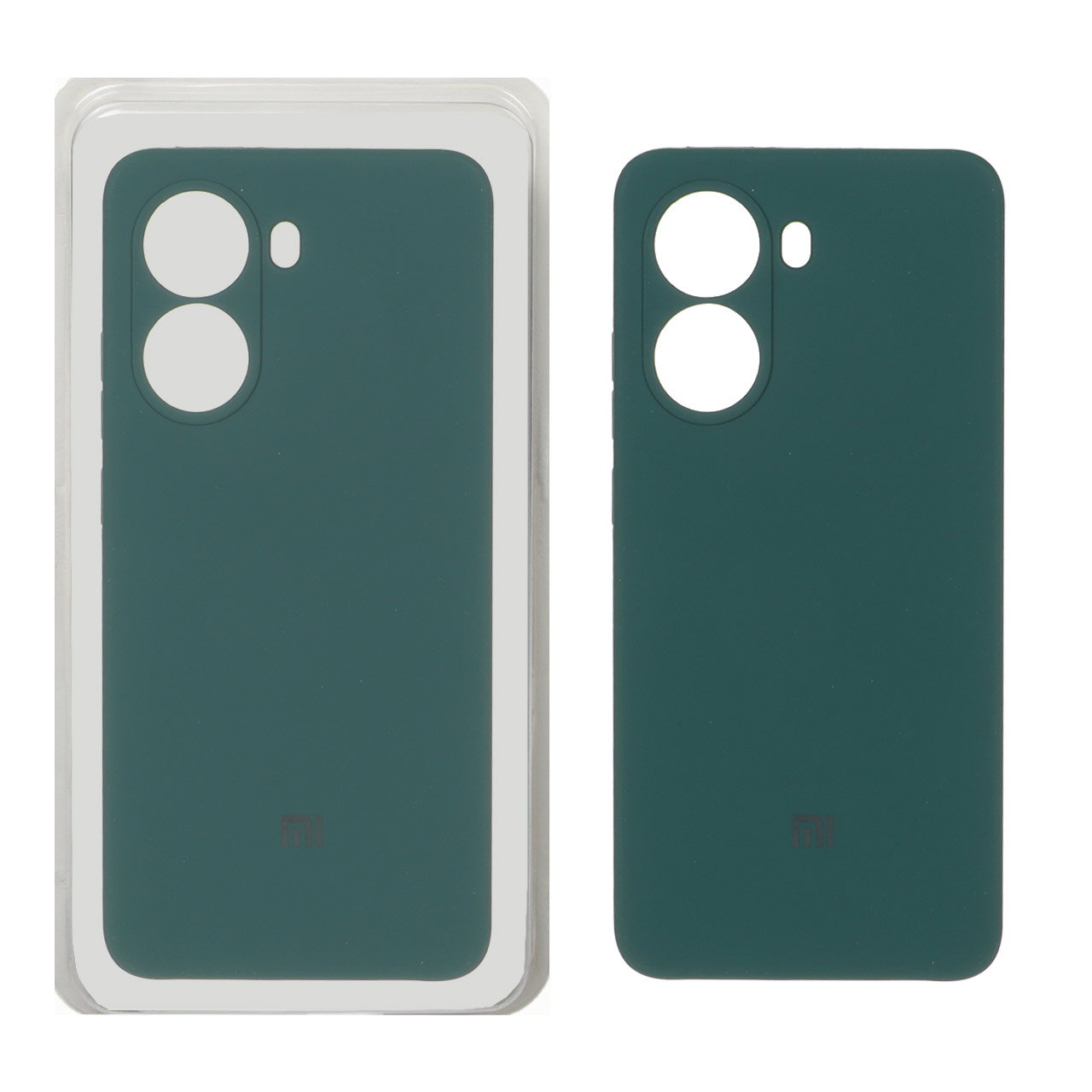 قاب سیلیکونی پاک کنی محافظ لنزدار اورجینال Xiaomi Poco X7 Pro - سبز تیره (پک دار)