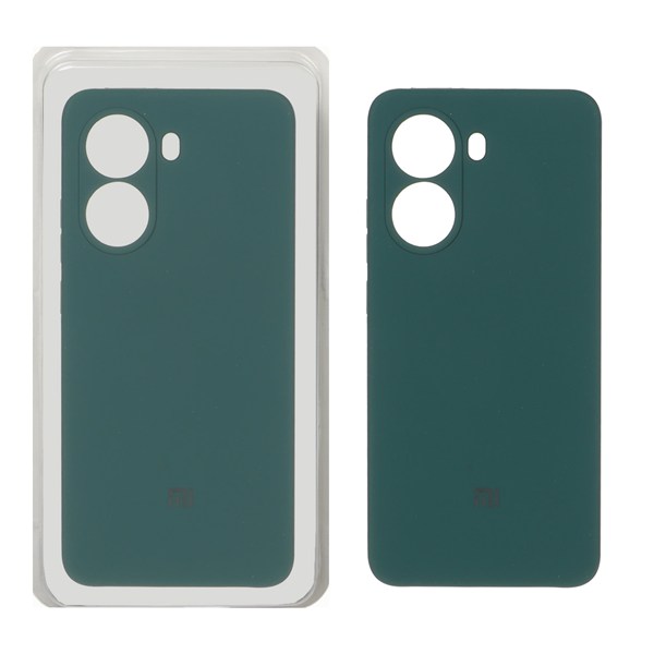 قاب سیلیکونی پاک کنی محافظ لنزدار اورجینال Xiaomi Poco X7 Pro - سبز تیره (پک دار)