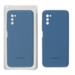 قاب سیلیکونی پاک کنی محافظ لنزدار اورجینال Samsung Galaxy A03s / A02s - آبی تیره (پک دار)