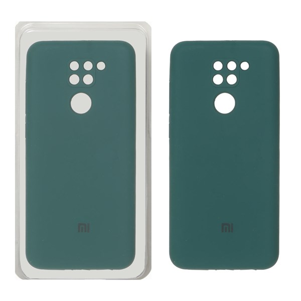 قاب سیلیکونی پاک کنی محافظ لنزدار اورجینال Xiaomi Redmi Note 9 / Redmi 10X 5G / Redmi 10X Pro 5G  - سبز تیره (پک دار)