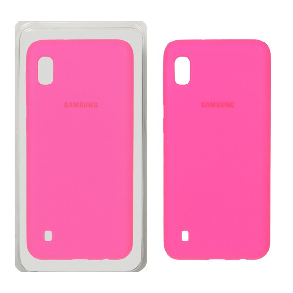 قاب سیلیکونی پاک کنی اورجینال Samsung Galaxy A10 / M10 - صورتی فانتزی (پک دار)