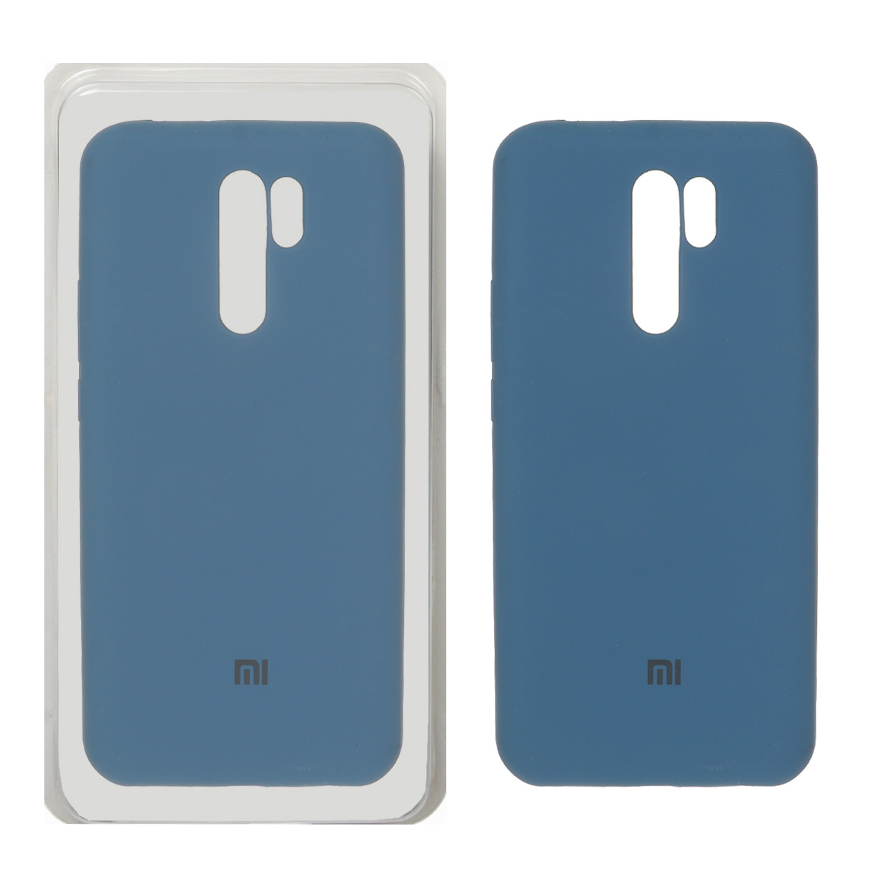قاب سیلیکونی پاک کنی اورجینال Xiaomi Redmi 9 / Redmi 9 Prime / Poco M2 - آبی تیره (پک دار)
