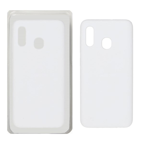 قاب سیلیکونی پاک کنی اورجینال Samsung Galaxy A30 / A20 - سفید (پک دار)