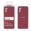 قاب سیلیکونی پاک کنی اورجینال درجه یک Samsung Galaxy A03s / A02s - زرشکی (پک دار)