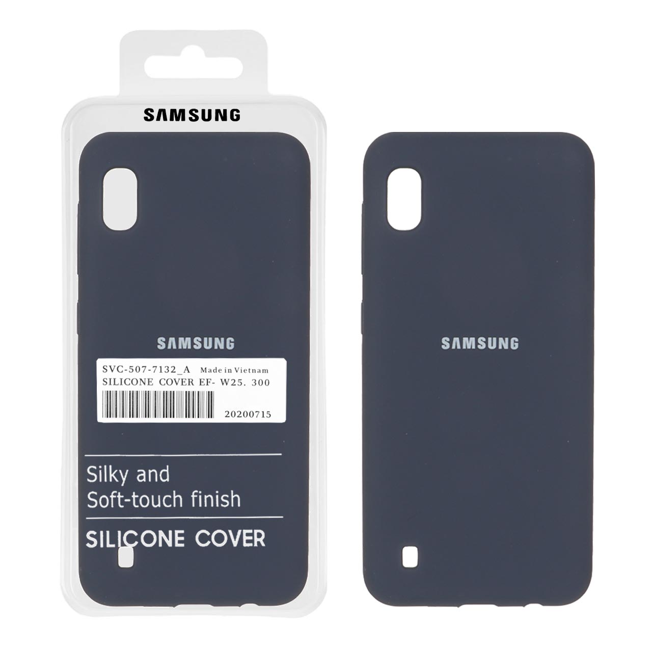 قاب سیلیکونی پاک کنی اورجینال درجه یک Samsung Galaxy A10 / M10 - سرمه ای (پک دار)